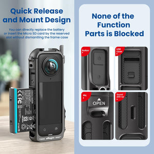 Amagisn Metal Protective Housing for Insta360 X4 | Quick Release