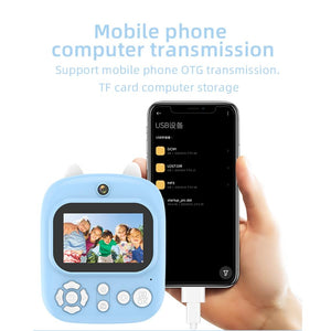 32GB Instant Camera with 2.4" Display & Card Reader for Kids | 1200W | Blue | 32GB + Card Reader | Pink