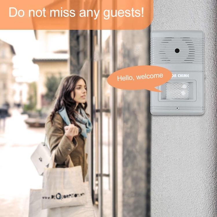 Grey Wireless Door Chime | Visitor Alert