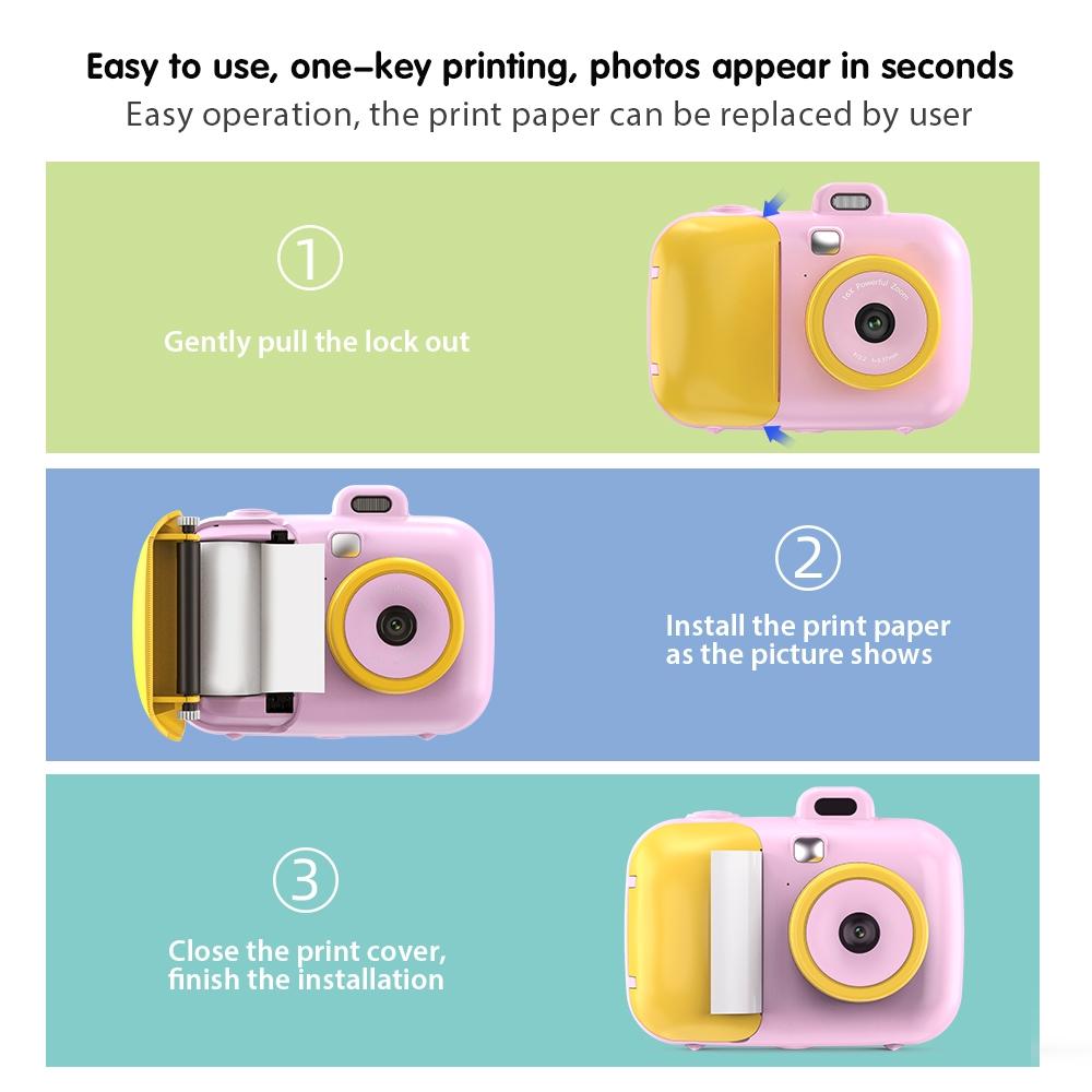 Smart Kids Thermal Camera with Printing Paper | 2.4" | Blue Focus | 503AF Blue Focus