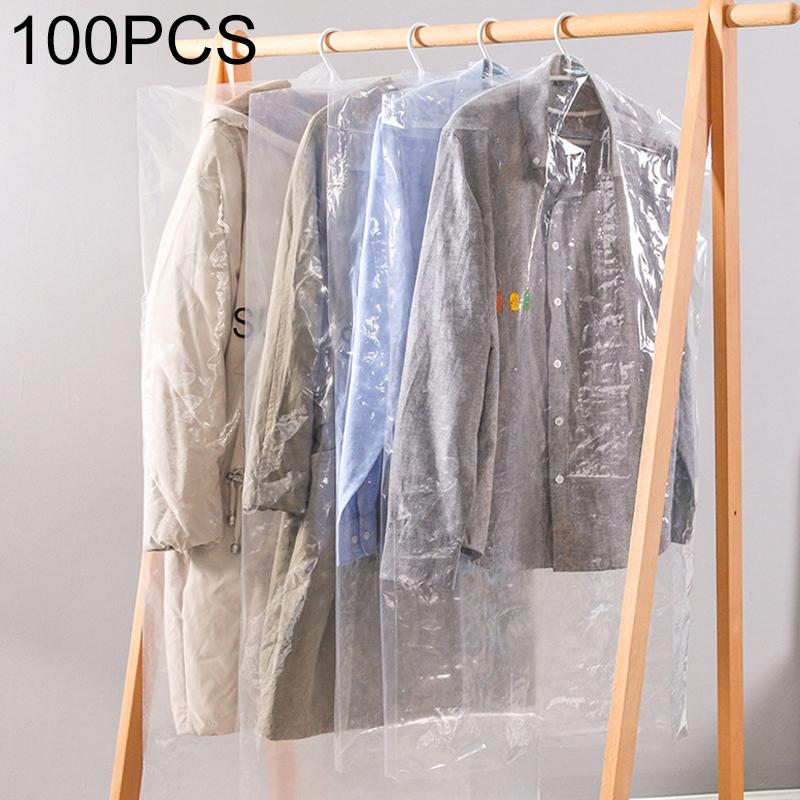 100 Disposable Dust Bags | 55x80cm | Thick PE | Transparent Cover
