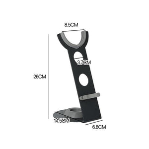 Universal Hair Dryer Stand | No Drilling | Silver