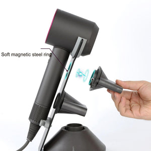 Universal Hair Dryer Stand | No Drilling | Silver