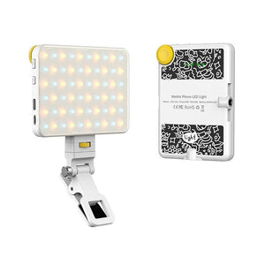 Rechargeable Clip Fill Light | 60 LEDs | 3 Light Modes | Front & Back Clip | A Type Blue - B Type White