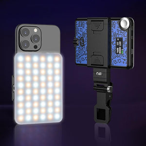 Rechargeable Clip Fill Light | 60 LEDs | 3 Light Modes | Front & Back Clip | A Type Blue - B Type White