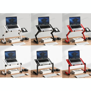 Portable Folding Laptop Desk with Adjustable Height & Storage