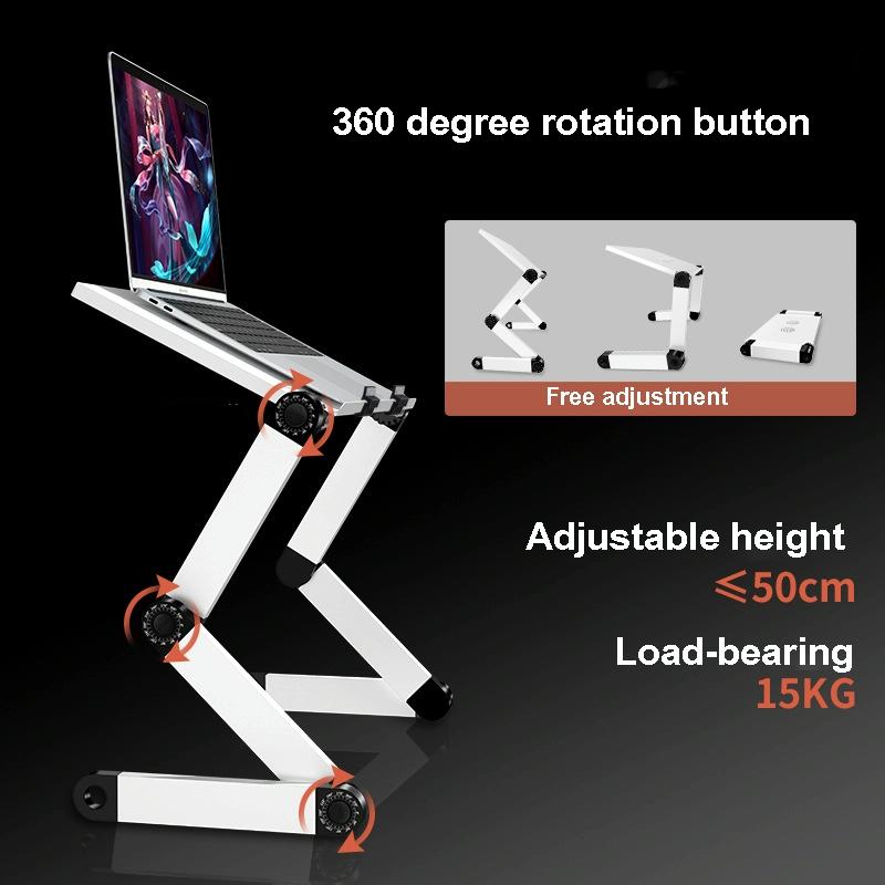 Portable Folding Laptop Desk with Adjustable Height & Storage