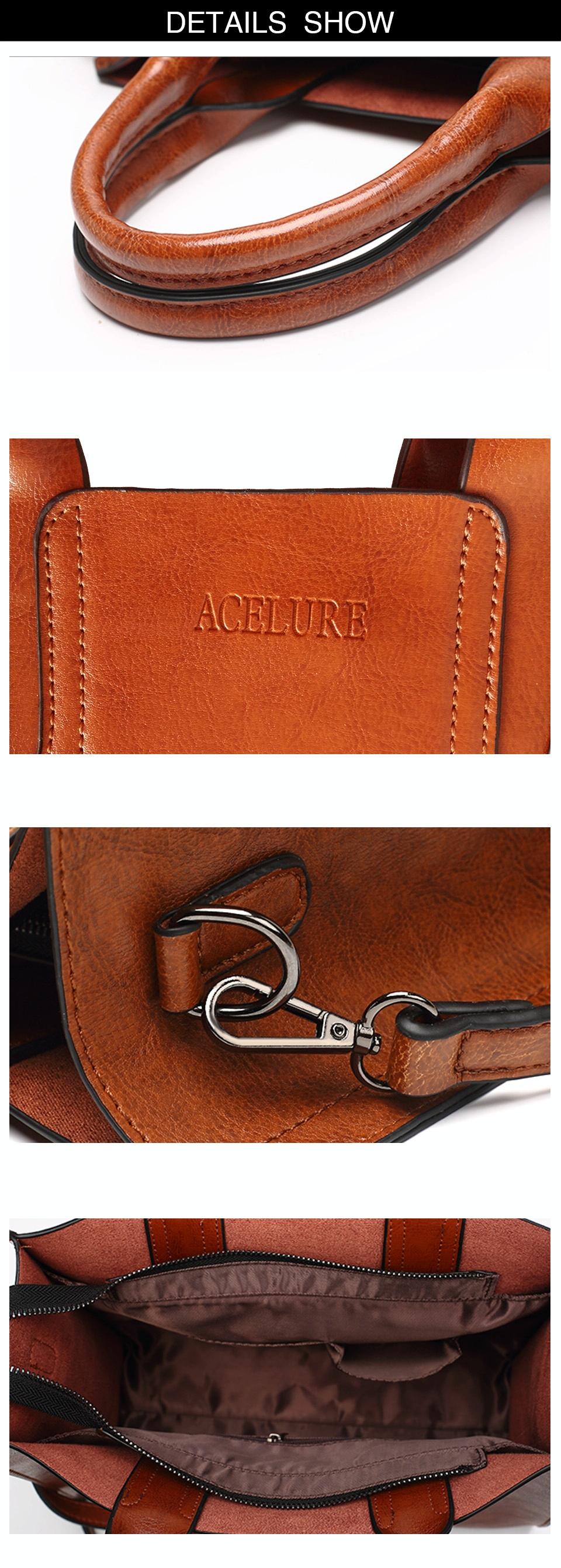 Large Leather Tote Bag for Women | Casual Shoulder Trunk Style