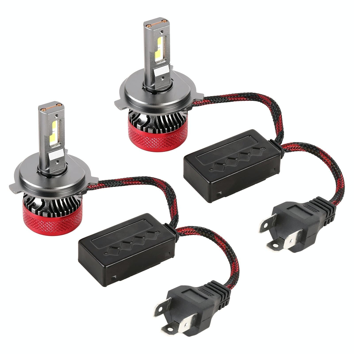 1 Pair LED Headlights | H4 | DC 12V | 65W | 6000K | 6500LM