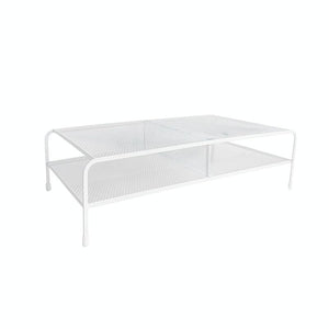 Desk Organizer Bracket for Elevated Computer Monitor | Wrought Iron | Double Layer Split