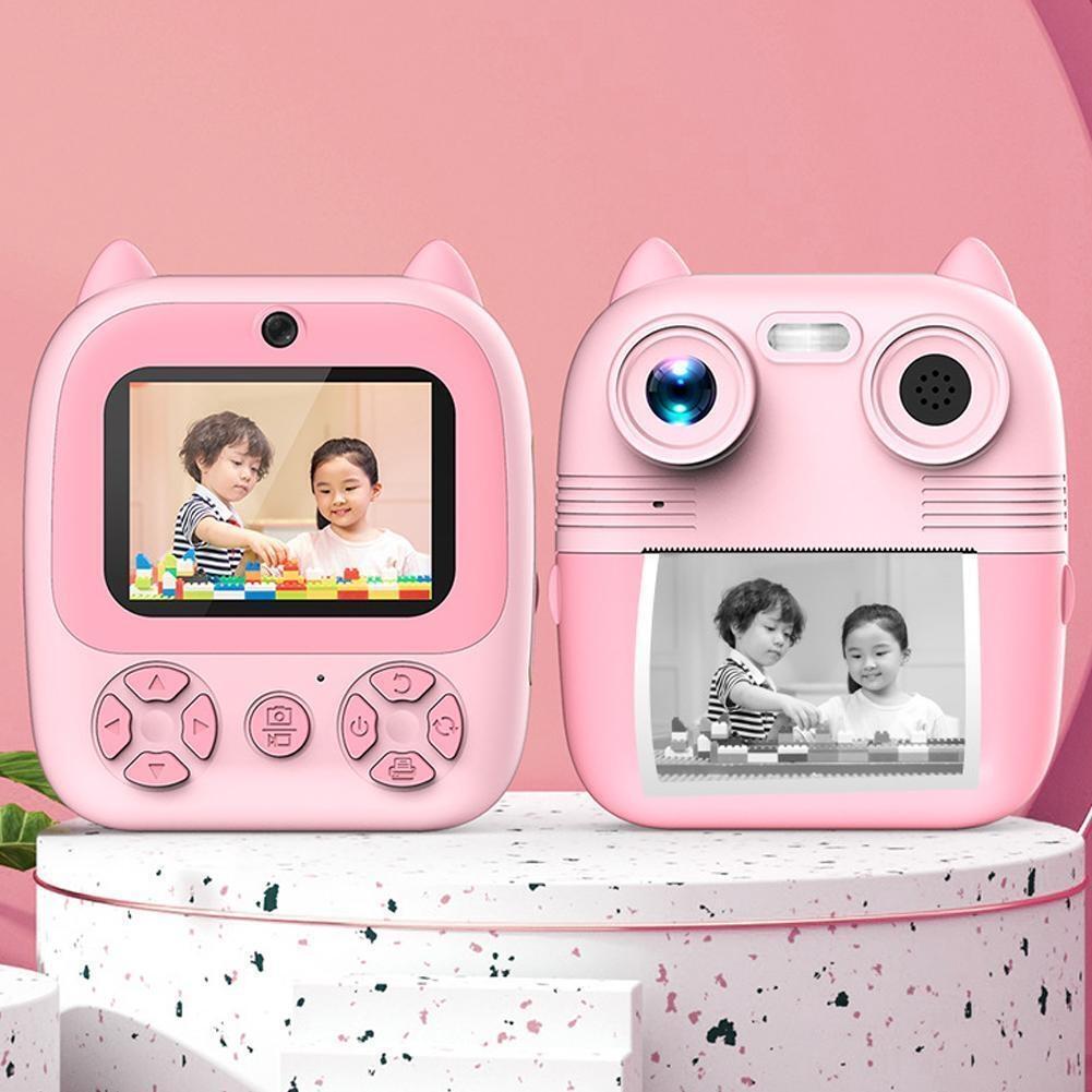 Instant Print Camera with Dual Lens | 2.8" Screen for Kids | Blue + Pink | 32GB Card
