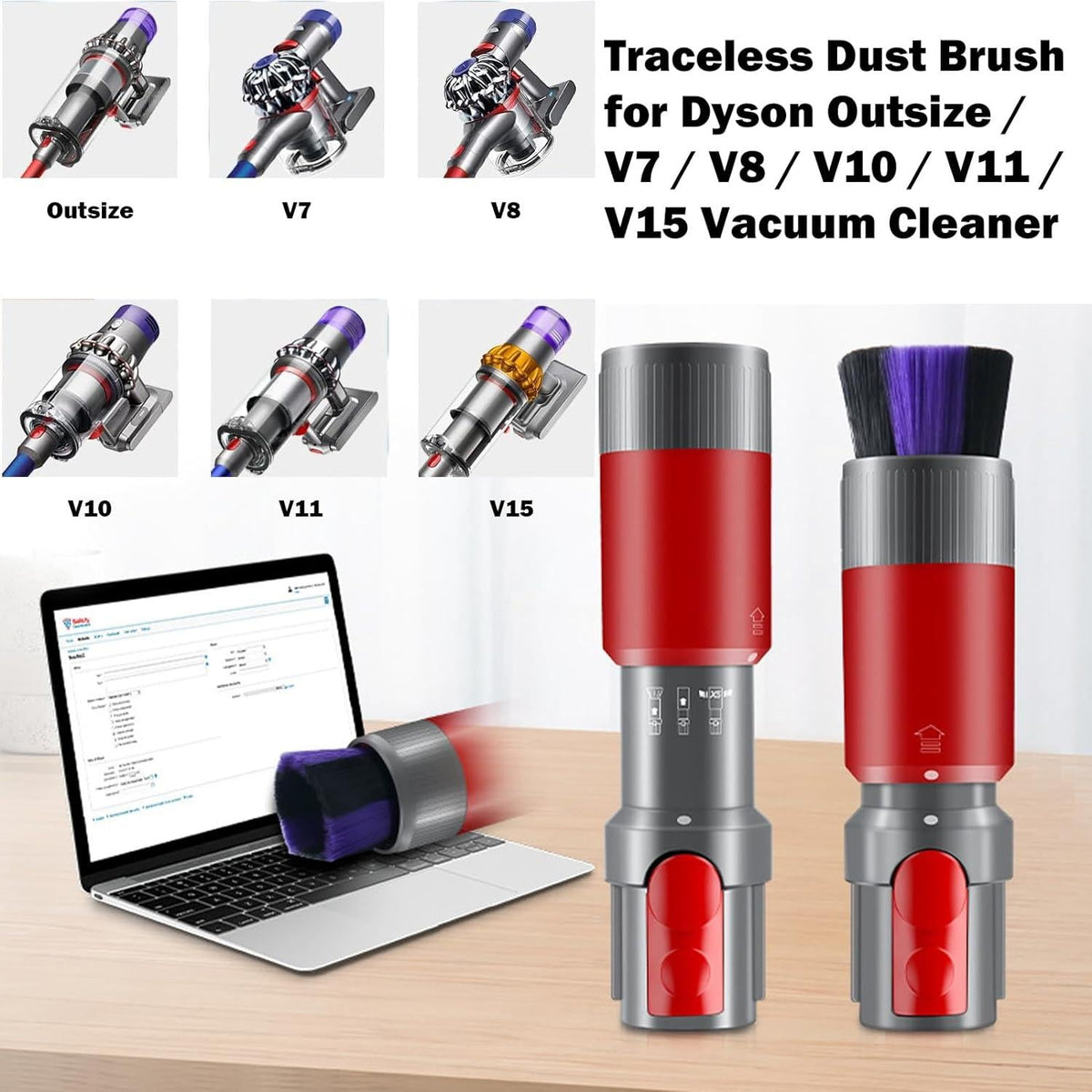 Soft Bristle Dusting Brush | For Dyson Vacs V7-V15