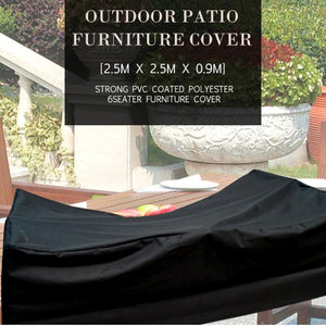 Waterproof 210D Oxford Cloth Cover for Outdoor Furniture Set | Protects from UV Dust & Rain | 250x250x90cm | Black