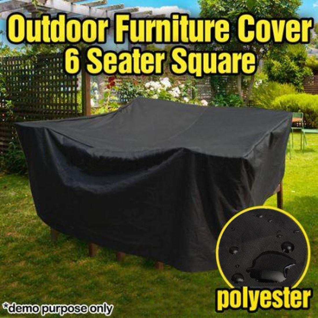 Waterproof 210D Oxford Cloth Cover for Outdoor Furniture Set | Protects from UV Dust & Rain | 250x250x90cm | Black