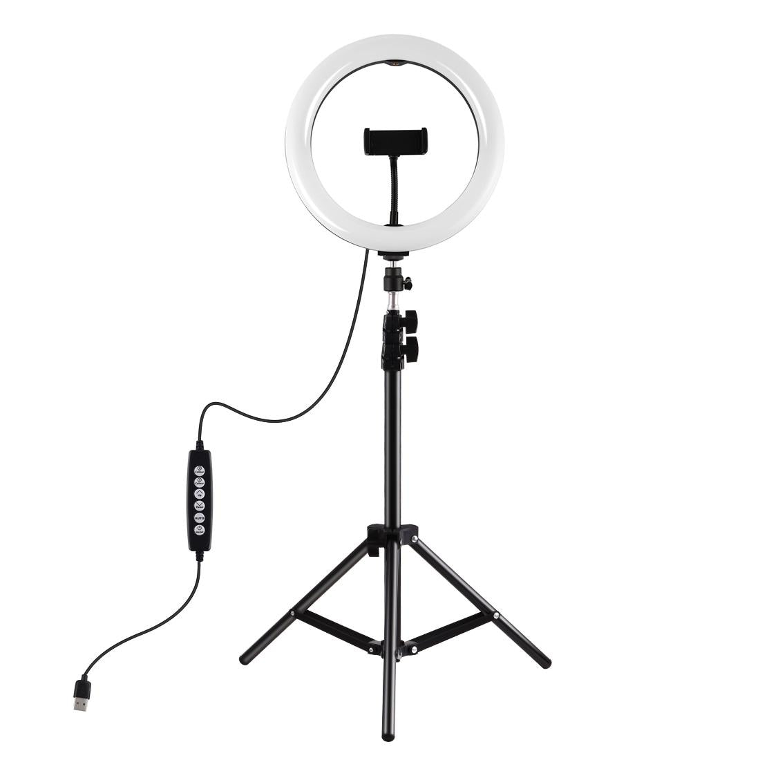 10.2" RGBW LED Ring Light Kit with 1.1m Tripod & Phone Clamp