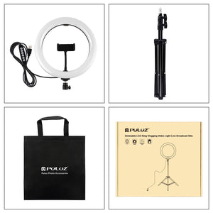 10.2" RGBW LED Ring Light Kit with 1.1m Tripod & Phone Clamp