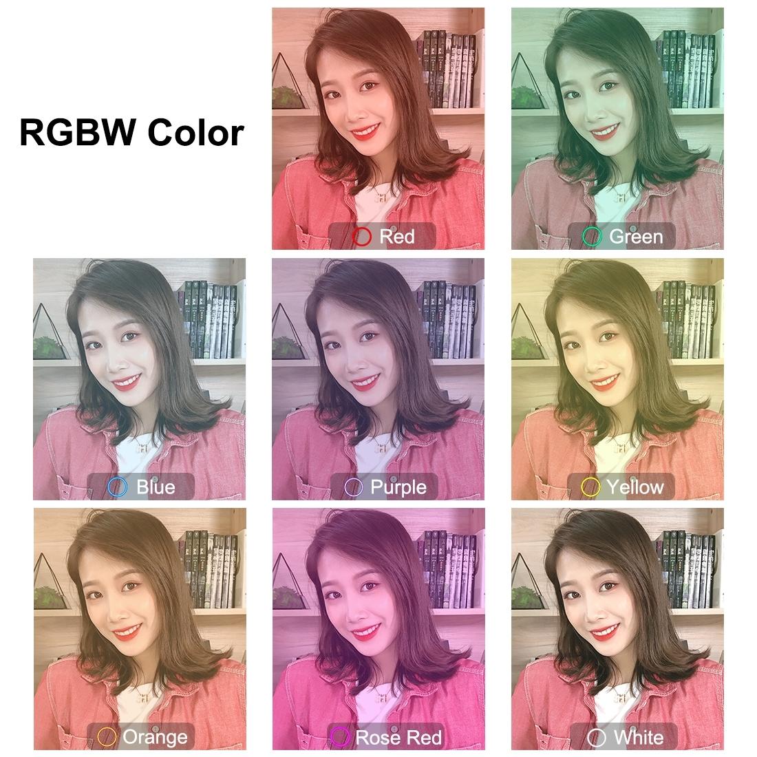 10.2" RGBW LED Ring Light Kit with 1.1m Tripod & Phone Clamp