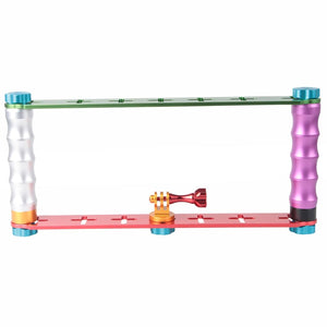 Aluminum Dual Grip Stabilizer | For Action Cameras | Jaws Flex Clamp Mount