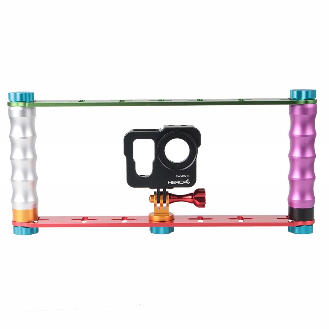 Aluminum Dual Grip Stabilizer | For Action Cameras | Jaws Flex Clamp Mount