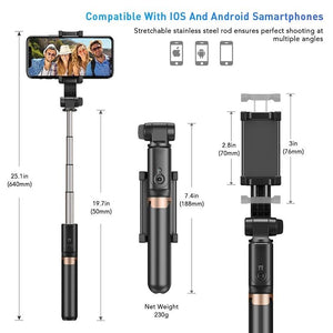 Multifunctional Mobile Phone Gimbal Stabilizer with Live Video & Selfie Stick