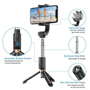 Multifunctional Mobile Phone Gimbal Stabilizer with Live Video & Selfie Stick