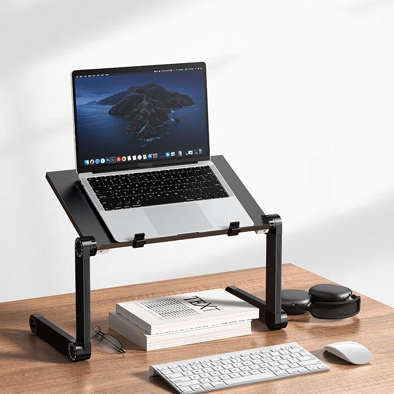 Portable Folding Laptop Desk with Adjustable Height & Storage