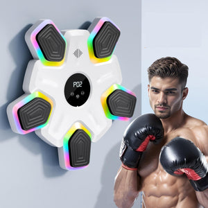 Bluetooth Music Boxing Machine | 4 Modes | 9 Speeds | Colorful Lights | With Kids Gloves Black