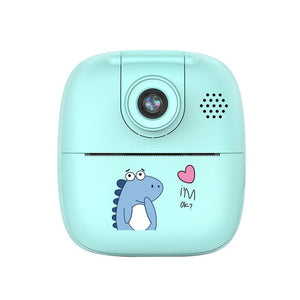 Blue Cartoon Kids Digital Camera with Rotating Lens | 16GB HD Print