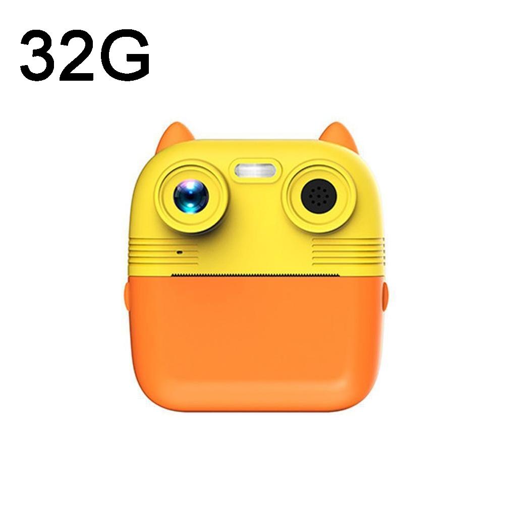 Instant Print Camera with Dual Lens | 2.8" Screen for Kids | Blue + Yellow | 32GB Card