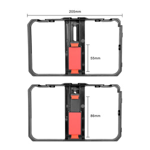 Vlogging Live Broadcast LED Selfie Light Video Rig with Smartphone Handle & Tripod