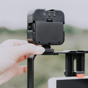 Vlogging Live Broadcast LED Selfie Light Video Rig with Smartphone Handle & Tripod
