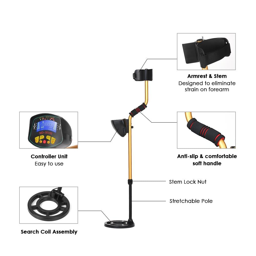 MD3010II Underground Metal Detector | High Sensitivity | Precise Target Detection