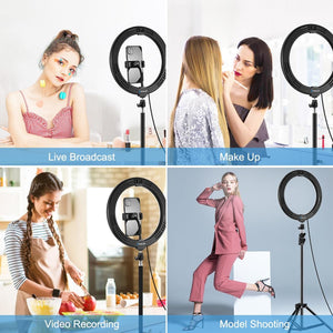 10.2" LED Ring Light with 1.1m Tripod for Vlogging & Live Streaming