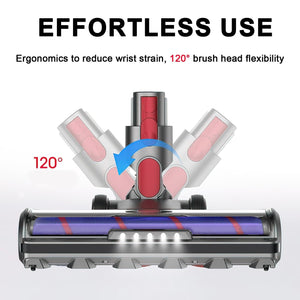 Soft Bristle Roller Brush with Light | For Dyson Vacuum Cleaners