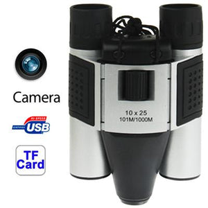 5-In-1 Binocular Camera | Video | Digital PC Cam | TF Card Reader | 10X25mm | 101M/1000M Field of View