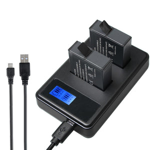 LCD Screen Dual Batteries Charger | For GoPro Hero5 | With Displayed Capacity