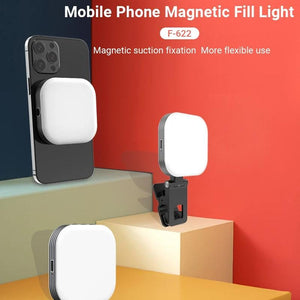 Rechargeable Mini Magnetic Selfie Light | Tri - Colour Temperature