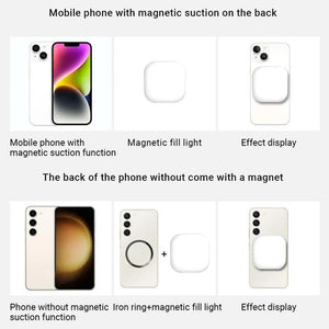 Rechargeable Mini Magnetic Selfie Light | Tri - Colour Temperature