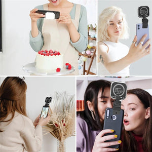 Rechargeable Mini Magnetic Selfie Light | Tri - Colour Temperature