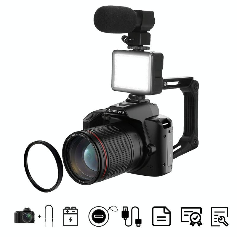 Dual-Camera Night Vision 64 Million Pixel High-Definition WiFi Digital Camera | Standard & Fill Light | Standard + Light + Lens + Mic + Bracket