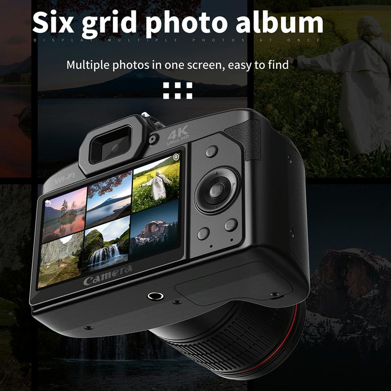 Dual-Camera Night Vision 64 Million Pixel High-Definition WiFi Digital Camera | Standard & Fill Light | Standard + Light + Lens + Mic + Bracket