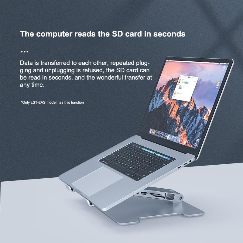 Adjustable Aluminum Laptop Stand | Multi-Functional & Foldable