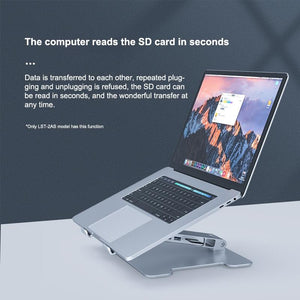 Adjustable Aluminum Laptop Stand | Multi-Functional & Foldable