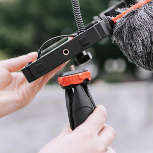 Vlogging Video Rig with LED Light, Mic & Tripod