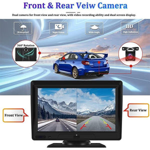 Car Navigator with Dual-Lens Recorder | 7" Touch Display | Smart Driving & Wireless Setup
