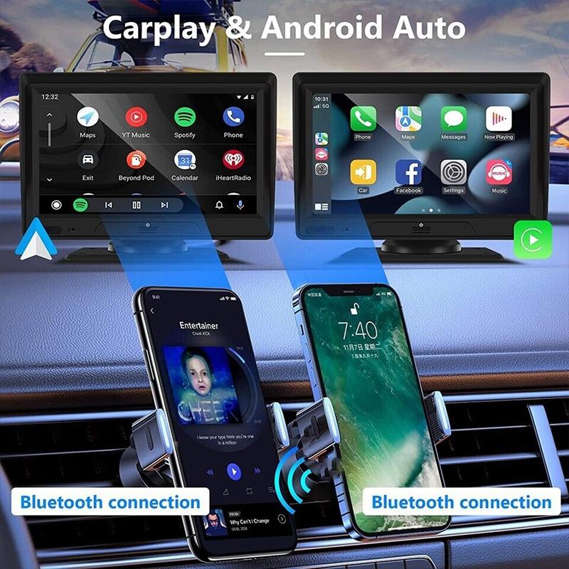Car Navigator with Dual-Lens Recorder | 7" Touch Display | Smart Driving & Wireless Setup
