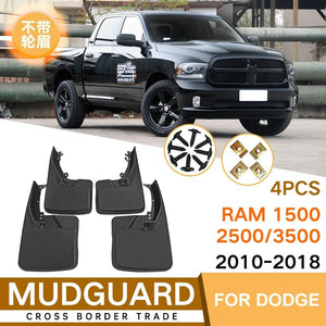 For Dodge Ram 1500 / 2500 / 3500 2010-2018 | 4 Pcs / Set Car Auto Soft Plastic Splash Flaps Fender Guard