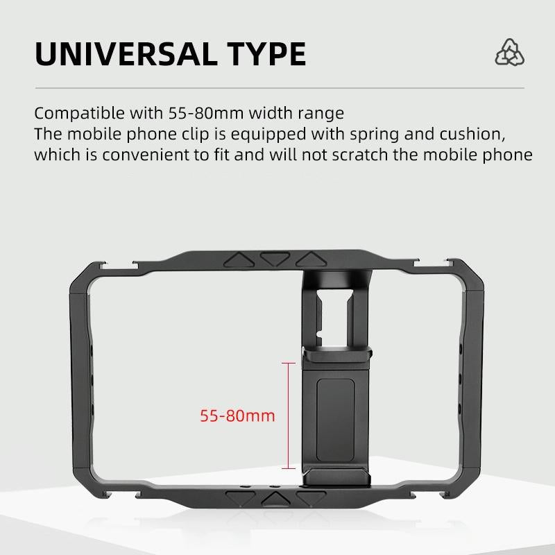 Vlogging Video Rig | Smartphone Compatible | LED Light & Microphone | Live Broadcast Setup