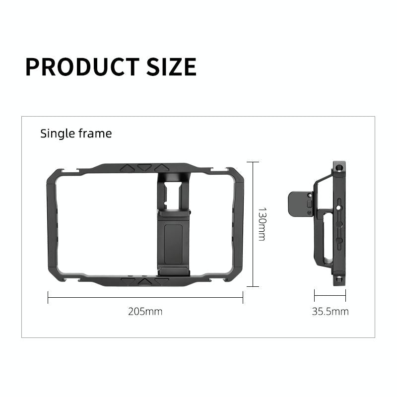 Vlogging Video Rig | Smartphone Compatible | LED Light & Microphone | Live Broadcast Setup