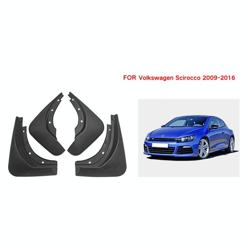 Volkswagen Scirocco 2009-2016 | 4Pcs/Set Car Auto Soft Plastic Splash Flaps | Fender Guard
